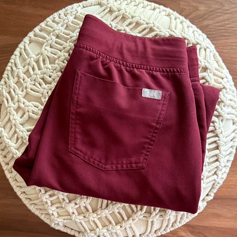 Figs Burgundy Zamora Scrub Pants